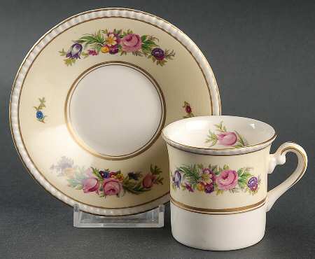 Hampton Court Flat Demitasse Cup & Saucer Set