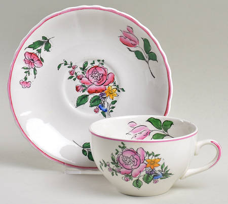 Strasbourg Flat Cup & Saucer Set