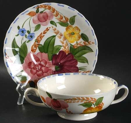 Suburbia Footed Cream Soup Bowl & Saucer Set