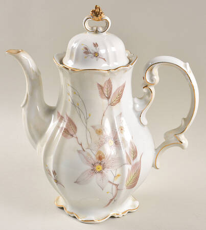 Brown Orchid Coffee Pot & Lid