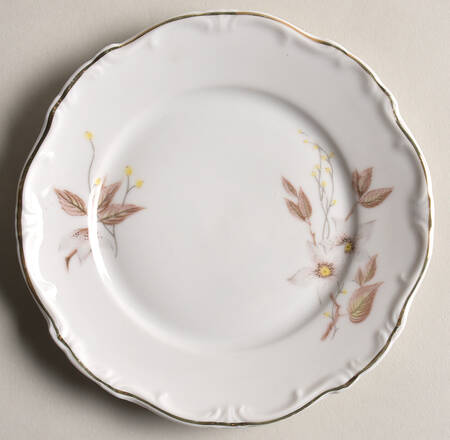 Brown Orchid Bread & Butter Plate