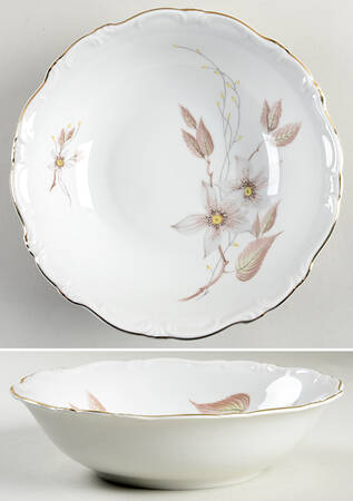 Brown Orchid 9" Round Vegetable Bowl