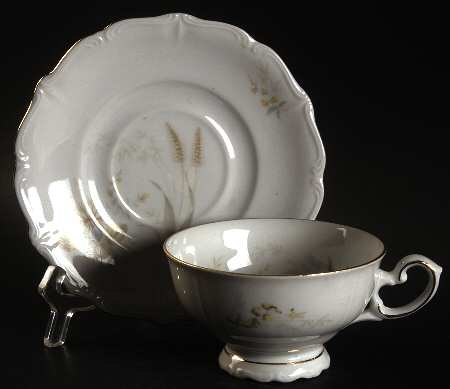 Harvest Footed Cup & Saucer Set