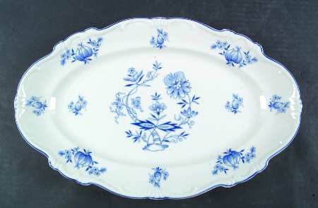 Ming Blue 15" Oval Serving Platter