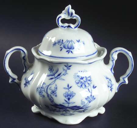 Ming Blue Sugar Bowl & Lid