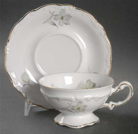 Morning Glory Footed Cup & Saucer Set