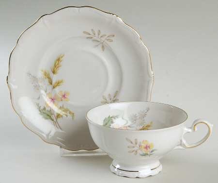 Wheatfield Footed Cup & Saucer Set by Forest