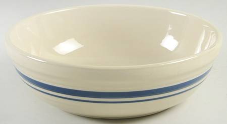 Blue Stripe 9" Round Serving Bowl