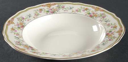 Aida (Gold Verge & Trim) Rim Soup Bowl