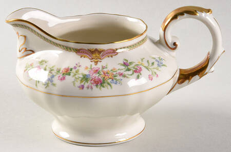 Aida (Green Verge & Gold Trim) Creamer