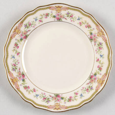 Aida (Green Verge & Gold Trim) Bread & Butter Plate