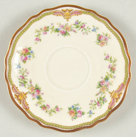 Aida (Green Verge & Gold Trim) Saucer for Demitasse Cup