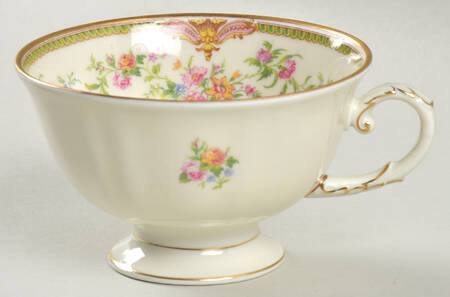Aida (Green Verge & Gold Trim) Footed Cup