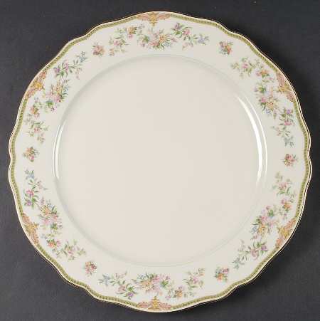 Aida (Green Verge & Gold Trim) 12" Chop Plate (Round Platter)