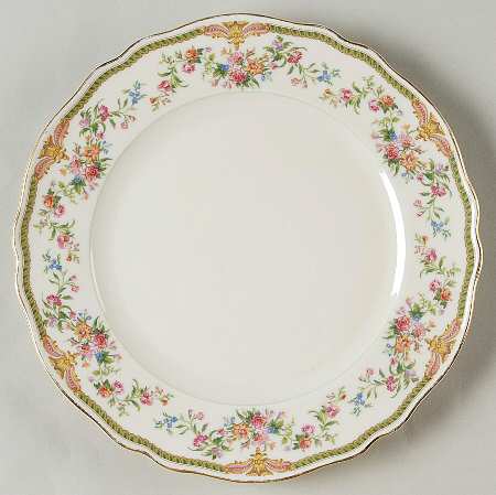 Aida (Green Verge & Gold Trim) Salad Plate