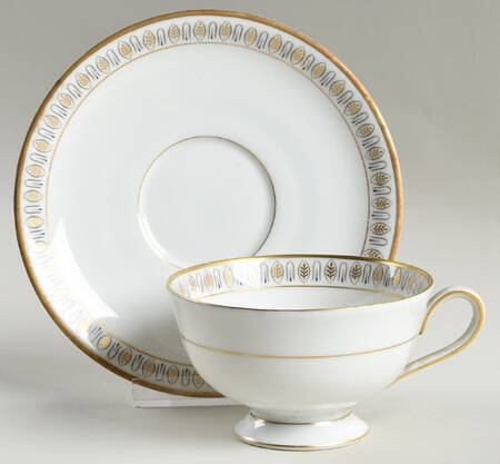 Athena Footed Cup & Saucer Set