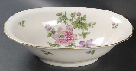 Barbara 10" Oval Vegetable Bowl