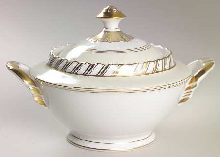 Baronial (White Center) Sugar Bowl & Lid