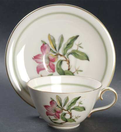 Blossoms of Spring Flat Cup & Saucer Set
