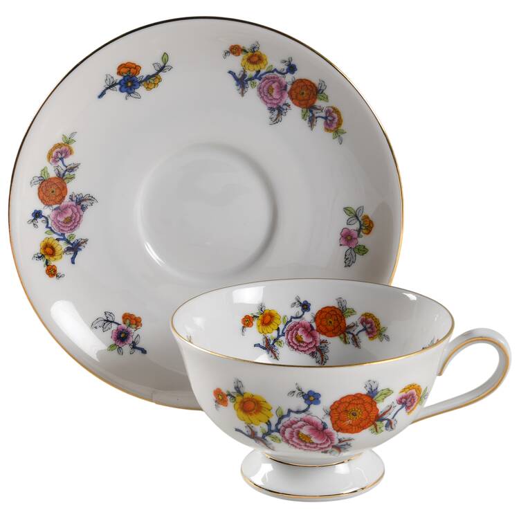 Footed Cup & Saucer Set