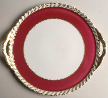 Cardinal Handled Cake Plate