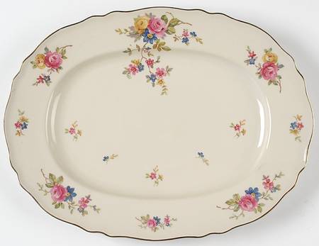 Carmen Cream 15" Oval Serving Platter