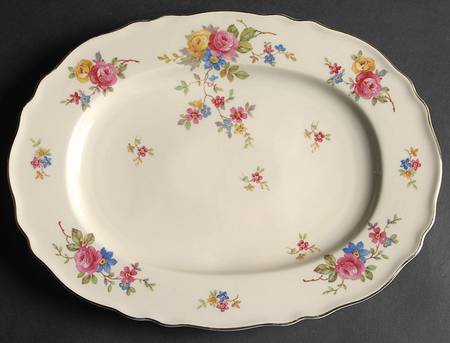 Carmen Cream 13" Oval Serving Platter