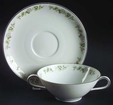Cindy Flat Cream Soup Bowl & Saucer Set