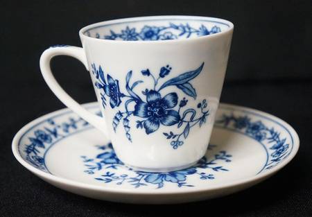 Cobalto Flat Cup & Saucer Set