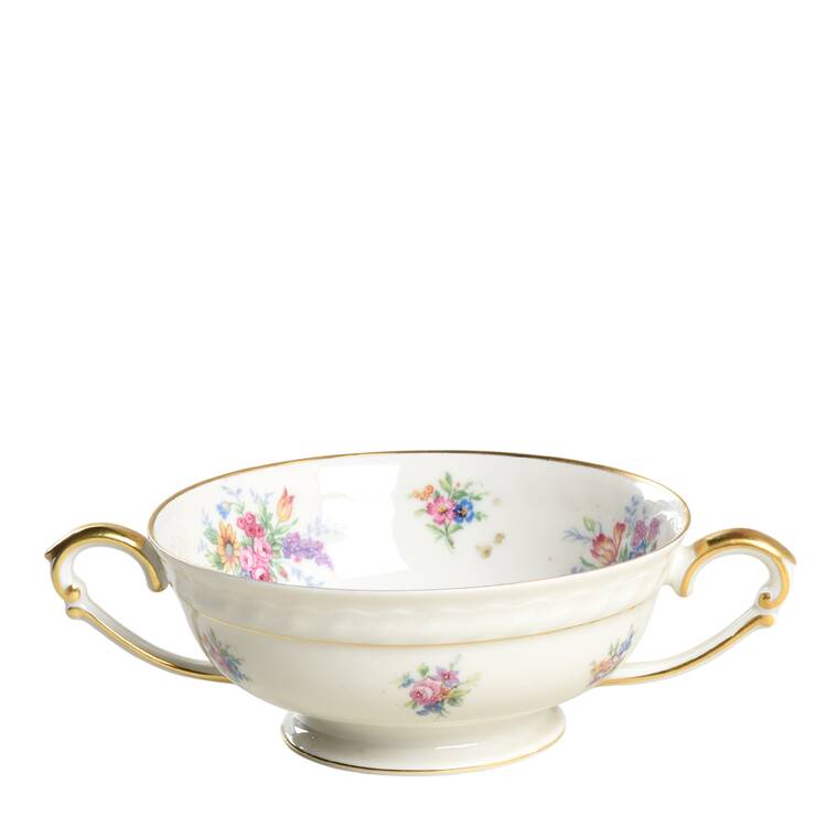 De Rose Footed Cream Soup Bowl