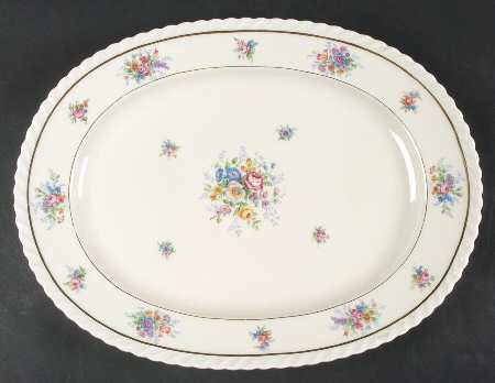De Rose 15" Oval Serving Platter