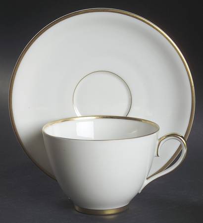 Elegance Flat Cup & Saucer Set