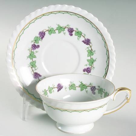 Festive Autumn Footed Cup & Saucer Set