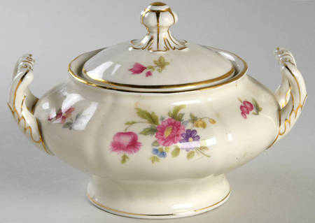 Floria (Cream Background) Sugar Bowl & Lid