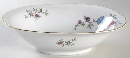 Flower Song 10" Oval Vegetable Bowl