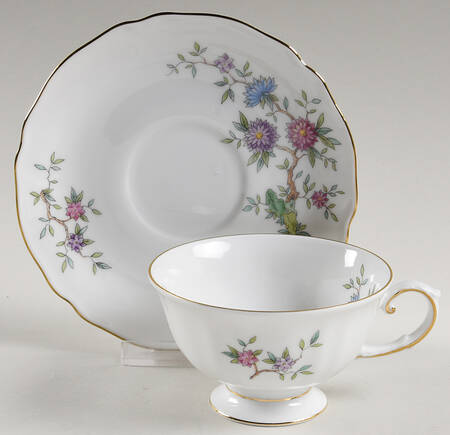 Flower Song Footed Cup & Saucer Set