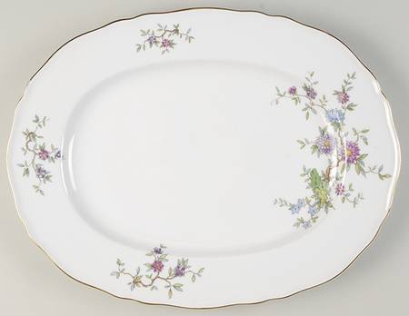 Flower Song 15" Oval Serving Platter
