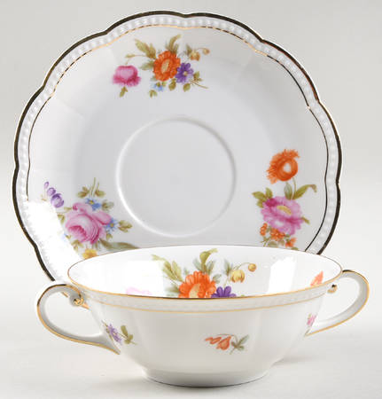 FR18 Flat Cream Soup Bowl & Saucer Set
