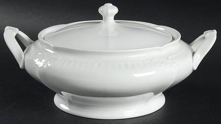 Franconia White Round Covered Vegetable