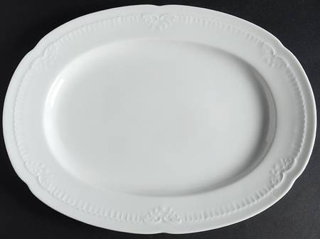 Franconia White 12" Oval Serving Platter