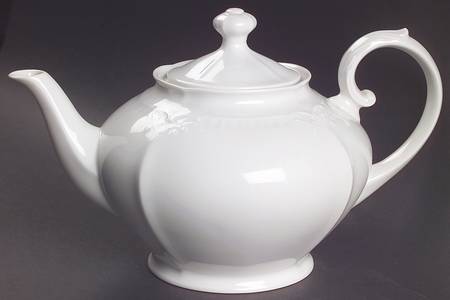 Franconia White Teapot & Lid