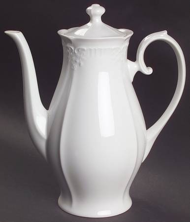 Franconia White Coffee Pot & Lid