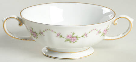 Gloria Footed Cream Soup Bowl