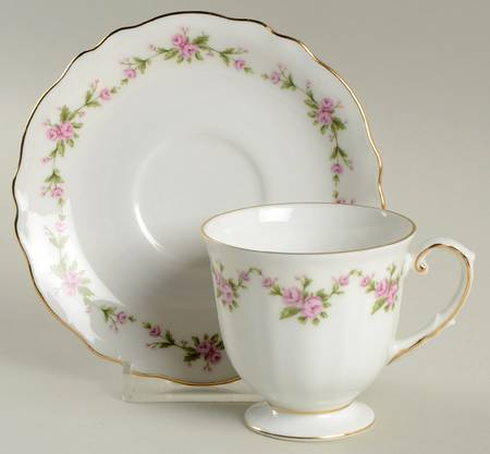 Gloria Footed Demitasse Cup & Saucer Set by Franconia-Krautheim & Adelburg