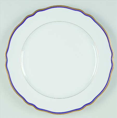 La Marquise (Blue Cobalt Band) 12" Chop Plate (Round Platter)