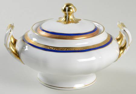 La Marquise (Blue Cobalt Band) Sugar Bowl & Lid