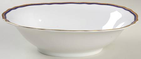 La Marquise (Blue Cobalt Band) 10" Oval Vegetable Bowl