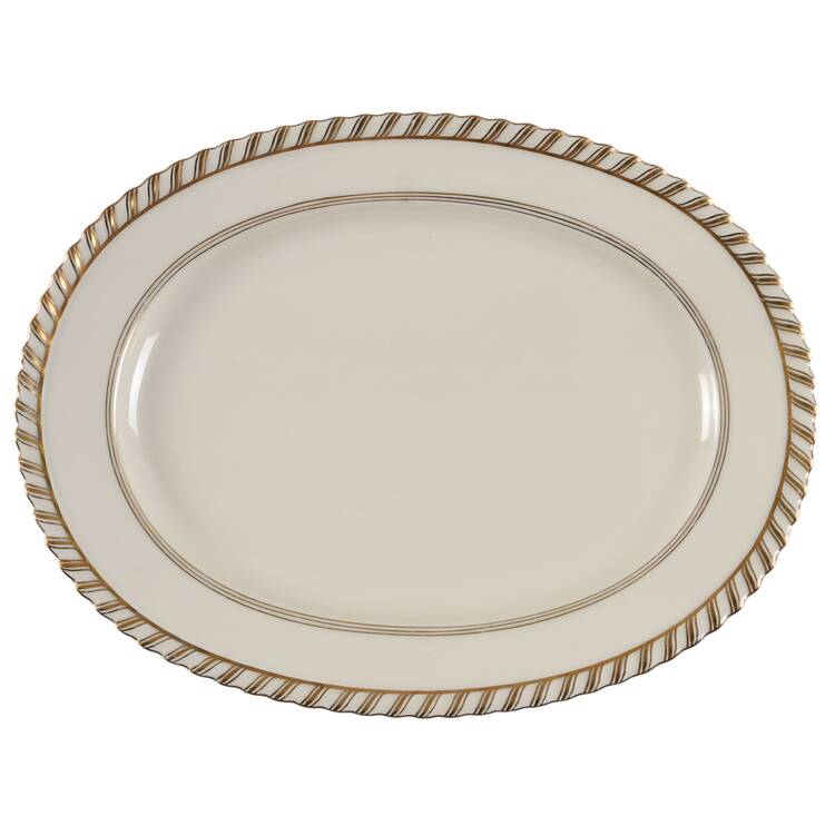 La Princesse (Cream Background) 11" Oval Serving Platter