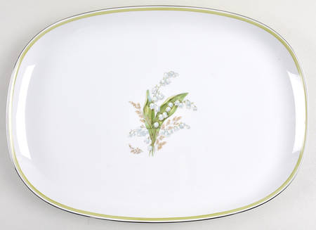 Lily of The Valley 15" Oval Serving Platter