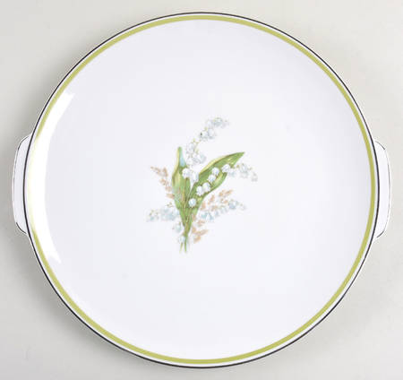 Lily of The Valley Handled Cake Plate